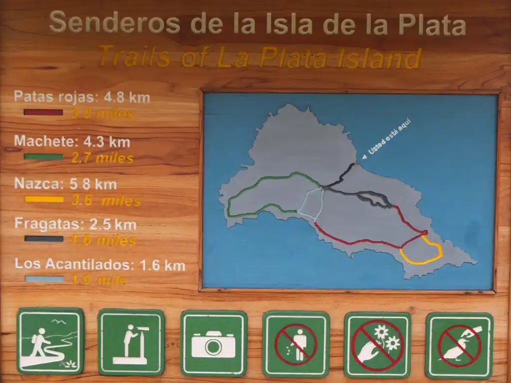 carte sentier isla de la plata