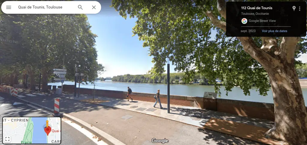 quai de tounis toulouse google maps