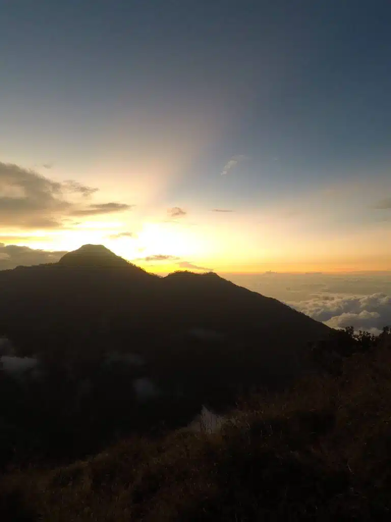 coucher de soleil trek rinjani lombok