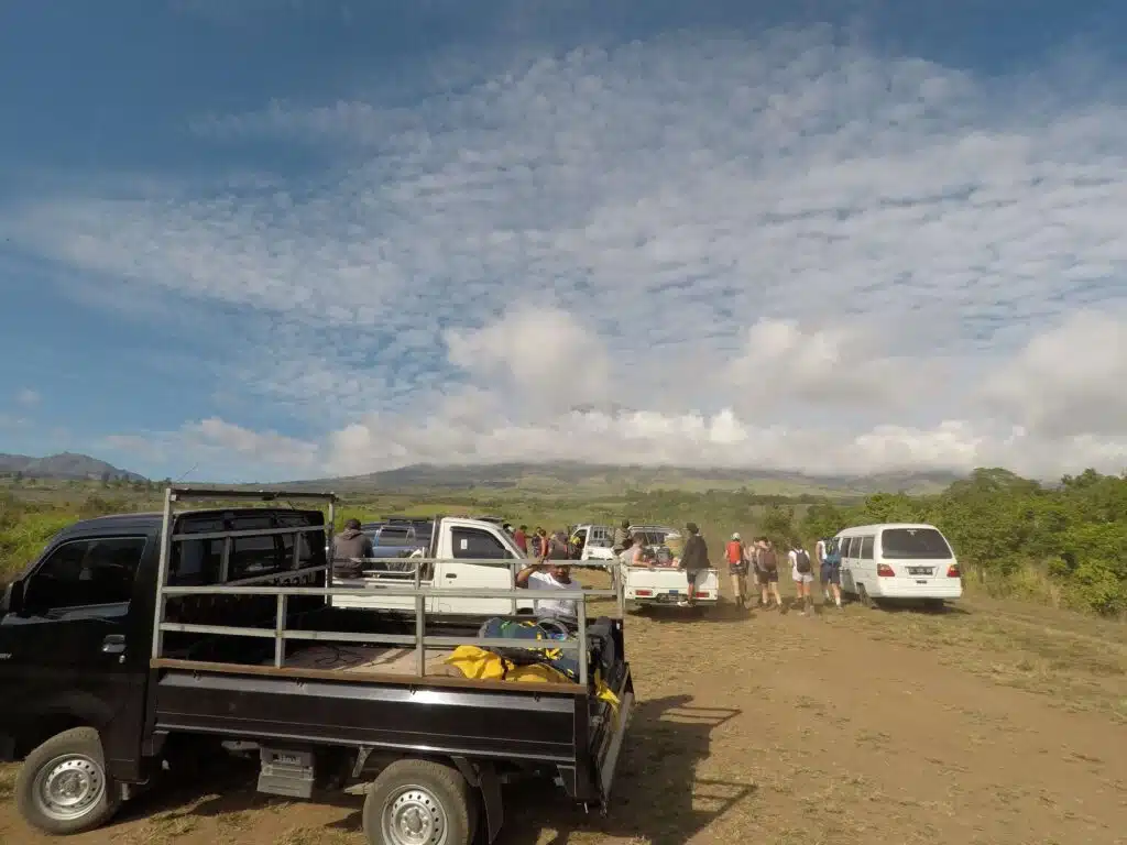 départ randonnée rinjani